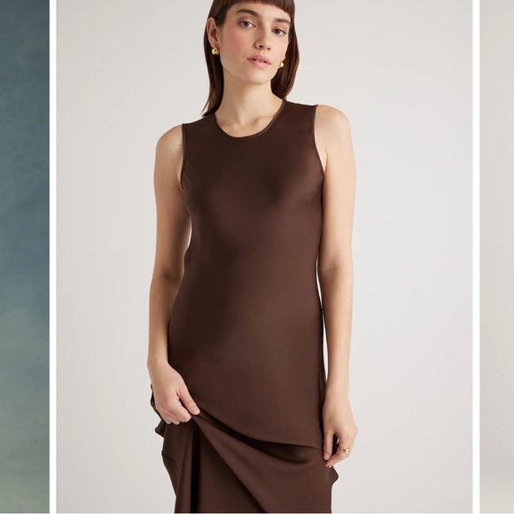 Washable Stretch Silk Tank Midi Dress - Picture 4 of 6
